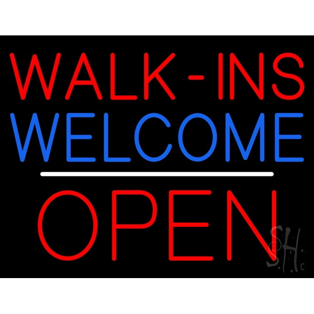 Ghost Aged Blue Premium Acrylic Sign Walk Ins Welcome CGSignLab 36x24 